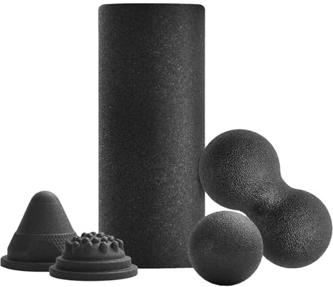 Faszienrolle Set - Übungs Set Für Beintraining | Tragbares Muskelmassagegerät Für Männer Frauen Sportler Zuhause Yoga Pilates Fitnessstudio Bein Rücken Training