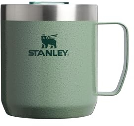 STANLEY 1913 Classic Legendary Camp Mug 0.35L - Hammertone Green | Mantiene 1.5 Ore Caldo - 3 Ore Freddo - Lavabile in Lavastoviglie - Senza BPA - Termos da Caffè