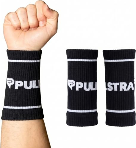 PULLSTRA Poignet Éponge Sport Ultra Absorbant, Bracelet Éponge Anti-Transpiration, Protège Poignet Musculation, Tennis, Crossfit, Gym, Fitness, Calisthenics, Homme Femme (Paire)