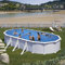 Gre Pool KITPROV818 Atlantis - Aufstellpool aus Stahl, oval, mit weißes Aussehen. Abnehmbare Gartenpool. 800 x 470 x 132 cm