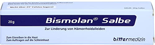 Bismolan Salbe zur Linderung von Hämorrhoidalleiden, 20 g Salbe