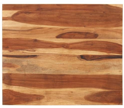 vidaXL Tischplatte Massivholzplatte Holzplatte Ersatztischplatte Holz Platte für Tisch Esstisch 25-27 mm 70x80 cm Massivholz Akazie