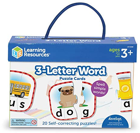 Learning Resources 3 Letter Word Puzzle Cards
