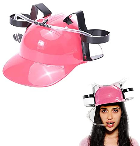 Leling Cascos Cerveza y refrescos, Sombrero para Beber, Juguete único Fresco para Fiesta cumpleaños, Sombrero minero Juguete para Beber Manos Libres
