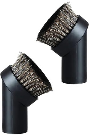 2 Stück Staubsaugerbürste Pferdehaar, Staubsauger Möbelpinsel Rund Pferdehaar Staubbürste, Universal Passend für mit Innendurchmesser 32mm Saugpinsel Staubsauger Aufsatz Bürste