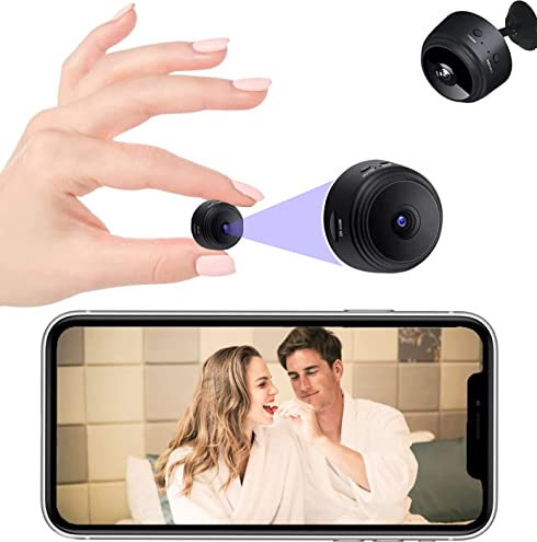 EHOTER Caméra espion 1080P HD Mini caméra de sécurité cachée Wifi sans fil Micro Nanny Cam avec audio et vidéo - Vision nocturne détection de mouvement surveillance intérieur/maison (B)