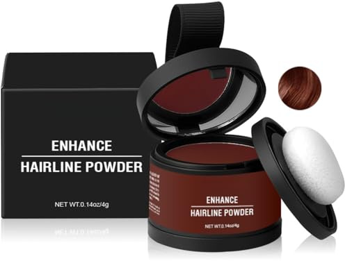 Hairline Powder - Root Cover Up and Touch Up for Gray Hair - Instantly Enhance Thin Hair Color Shadow (Dark Auburn, 4g)