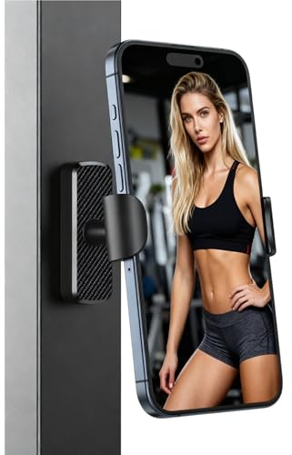 Aourxiv Magnetic Phone Holder for Gym, Powerful N52 Magnet Base, Multi-Angle Adjustable Magnetic Phone Holder Gym Accessories Compatible with All Smartphones 4-7, Nice Gifts for Gym Lovers