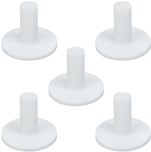 GORGECRAFT 7 tee de Golf de Goma Blanca Irrompible Estable Campo de Prácticas Alfombrillas Antideslizantes Juego de Tees de Simulador de Pelota de Golf con Soporte Tapete de Golpeo de Golf