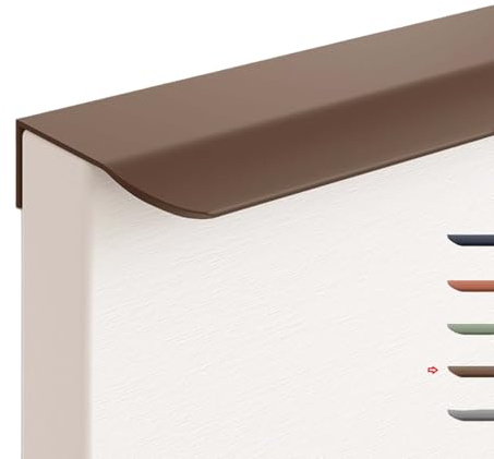 Lådhandtag 4 st bruna skåphandtag 7,87 tum 200 mm fingerhandtag dolda lådhandtag lämpliga för köksskåp, garderobsdörrar, sängbord, aluminiumskåpbeslag