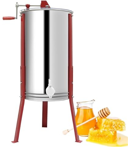 Honey Extractor, Stainless Steel Manual Beekeeping Extraction,Apiary Centrifuge Equipment with Height Adjustable Stand,Beekeeping Pro Extraction Apiary Centrifuge Equipment(64x48cm)