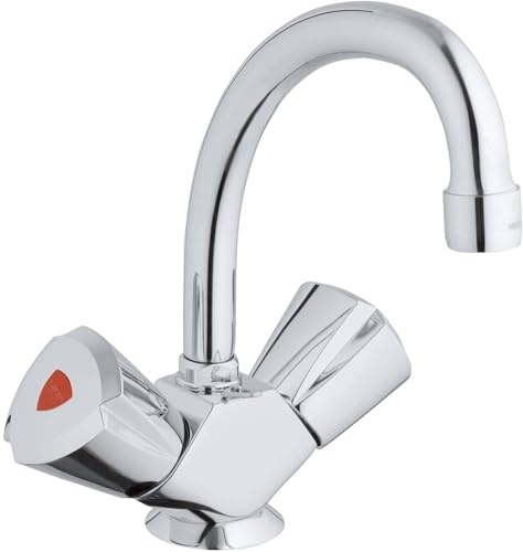 Grohe 21102000 Costa Trend Two Handle Washbasin Taps with Flush
