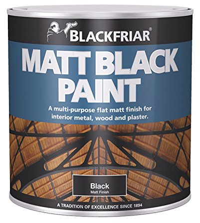 Blackfriar 2.5 Litre Wood and Metal Matt Black Paint for Interior Use