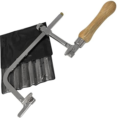 Jewellers Tools Adjustable Saw, Includes 144 Mixed Blades, 75mm Saw Working Depth