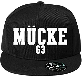Mücke 63 Baumwolle Baseball Cap, Basecap - Unisex Kappen, Sport, Reisen, Style - Baseballkappe Kappe, Mütze (410-Cap5P-1Schwarz)