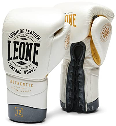 LEONE 1947, GUANTI BOXE AUTHENTIC 2 14OZ Bianco
