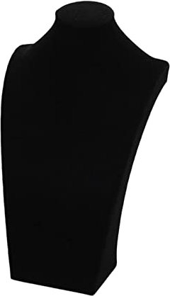 Perfeclan Collana Manichino Collana Gioielli Display Modello Busto Stand per La Conservazione, 34 cm Nero