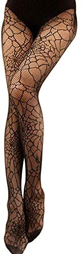 Mizijia Collants en Résille Toile d'Araignée, Collant Halloween, Soirée à Thème d'Halloween