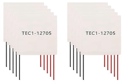 Fowecry 10 Pièces Éléments Peltier Thermoélectrique Module Peltier Bricolage Refroidisseur Peltier Elemente Carte TEC1-12706 12705 TEC 12 V 5A