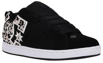 Dc Shoes Women's Court Graffik Sneaker, Black White Print, 6.5 UK
