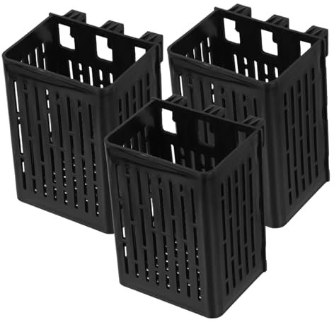 YARNOW Supporto per Piante da Acquario con Ganci Contenitore per Piante Idroponiche per Acquari da Colore Nero per La Crescita Acquaponica