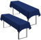 2 Stück Marineblau Biertisch Tischdecke universal für 50cm u.70cm Biertische Hussen für Biertisch, Blickdichte Polyester Biertischhussen Biertisch-Husse Rechteckige Tischdecken Waschbar-250x100cm