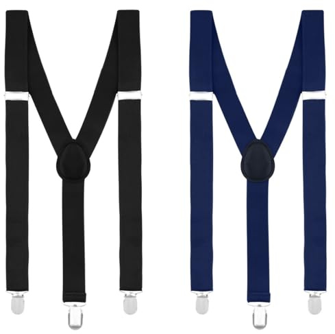 COYUN 2 Pcs Hosenträger Set, Kinderverstellbare Y-Form Hosenträger für Jungen und Mädchen, Breit Elastisch