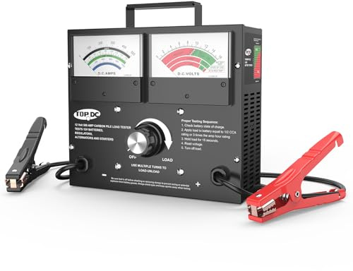 TOPDC 500A Carbon Pile Battery Load Tester, 12V, Up to 1000 CCA