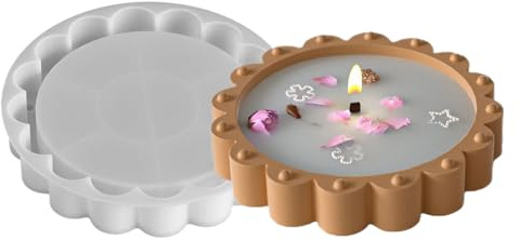 MoldeDe Resina De Silicona – MoldeFlexible 17 X 17 Cm, Herramienta Reutilizable Antiadherente, Estructura Resistente Al Calor Con Suave Para Desmoldear Fácil | Moldeo De Jabón De Vela De D
