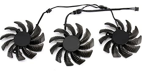 Staeekkzy 3 Piezas 75MM PLD08010S12H 3PIN GTX970 GPU Ventilador para GV-N970WF3OC-4GD GTX970 Ventilador de RefrigeracióN de Tarjeta de VíDeo GráFica