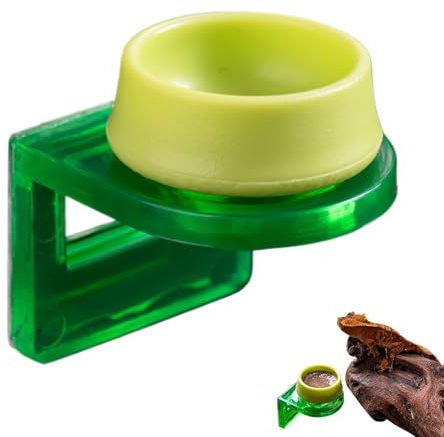 Plato de Comida para Gecko s con Respaldo Adhesivo para Terrario