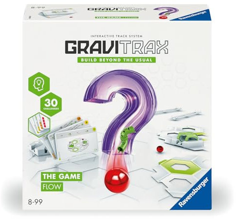 Ravensburger GraviTrax The Game Flow - Logikspiel für Kugelbahn Fans, Konstruktionsspielzeug für Kinder ab 8 Jahren