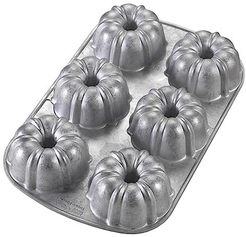 Nordic Ware Commercial Original Bundt Muffin Pan with Premium Non-Stick Coating, 6-Cavity