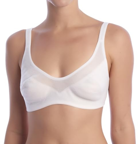 Sloggi Dam Oxygene Infinite Soft BH bygellös BH, Vit/rosa, S