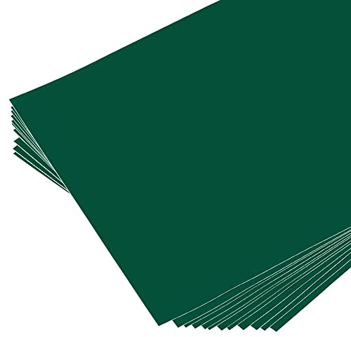 sourcing map Vinyl Sheets Permanent Adhesive 12x12 Dark Green for Craft, Decorate Sticker 10 Sheets