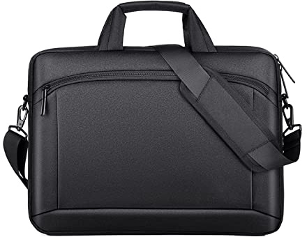 FANDARE Maletin Portatil 15.6 Pulgadas Bolsa de Hombro Bandolera para Ordenador Portátil Portadocumentos Maletines Bolsas para Hombres Mujeres Colegio Viajar Trabajo Negocio Messenger Bag Negro