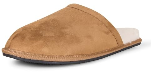 Amazon Essentials Zapatilla Cómoda Hombre, Castaño Micro Gamuza, 44 EU