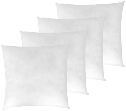 LNT France - Coussins de Garnissage, Ultra Gonflant, Coussin Canapé, Coussin à Recouvrir, Rembourrage Coussins Blanc (40x40 cm (Lot de 4))