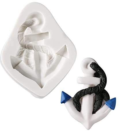 zalati Stampo in silicone con ancora stile barca pirata per cucina fai da te decorazione forniture artigianali