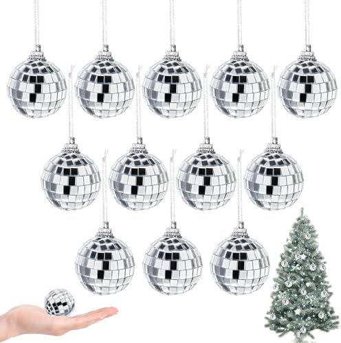 Adiwo Sfera a Specchio Palla Discoteca, Ø 3 cm, Palla da Discoteca per Feste e Carnevale, Decorazione da Appendere per l'Albero di Natale