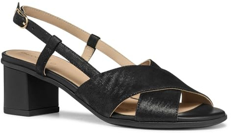 Geox D AURELY 50 A, Sandalo con Tacco Donna, Black, 36 EU