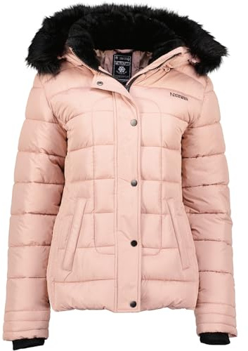 Geographical Norway Badeli Lady - Chaqueta a prueba de viento para mujer, chaqueta de manga larga para mujer, abrigo de lluvia senderismo, temporada de primavera, verano, otoño e invierno (rosa 2XL),