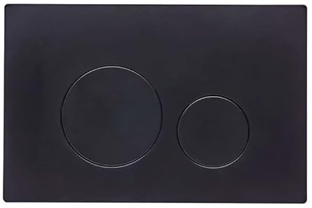 Matt Black Circle Pneumatic Dual Flush Plate