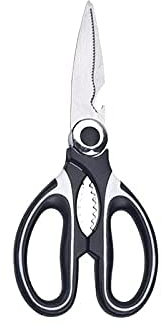 GZSLKSCD Ciseaux de Cuisine Robustes, Ciseaux de Bricolage ménagers, Lames en Acier Inoxydable, Conception Ergonomique, Parfaits pour Le Papier, Le Carton et Le Tissu (20,5 cm), Noir