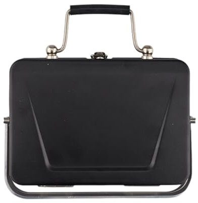 Barbecue portable - Barbecue au charbon de bois de table pour l'extérieur - Barbecue compact pour camping, pique-nique, voyage en camping-car, terrasse dans la cour et réchaud léger pour l'extérieur