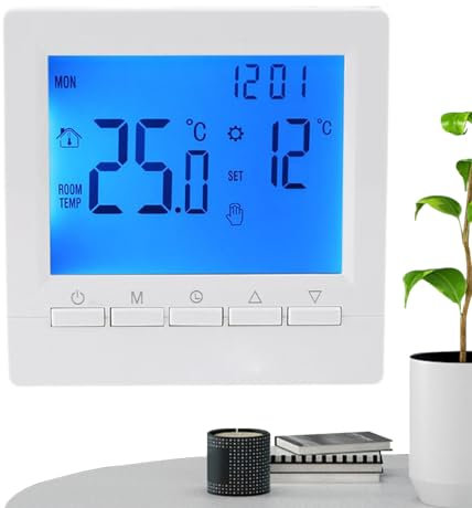 Home Termostato Smart LCD a parete, regolatore di temperatura programmabile a batteria, regolatore di temperatura per auto, per soggiorno, case, termostato intelligente per la casa