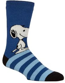HEAT HOLDERS SOCKSHOP Snoopy Thermo Socken für Herren – 1.6 TOG Lite Peanuts – Flauschige Warme Weiche Wintersocken – Lustiges Geschenk für Kalte Tage & Gemütliche Stunden Zuhause Blau 39-45