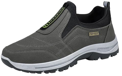 Scarpe da esterno da uomo senza allacciatura, scarpe da trekking a larghezza ampia, scarpe da trekking antiscivolo, scarpe sportive leggere, scarpe da passeggio comode, scarpe da tempo libero sportive