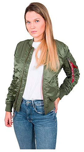 Alpha Industries Damen Bomberjacke MA-1 VF 59 Wmn, Grün (Sage Green 01), Large