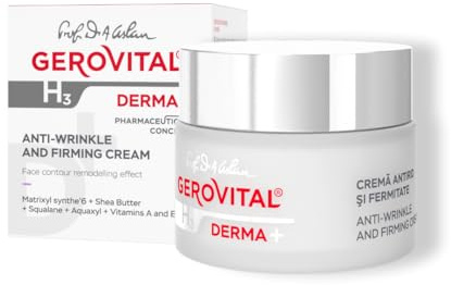 Gerovital H3 Derma+ Anti-Falten Tages- & Nachtcreme 45+ – Feuchtigkeitsspendende Pflege mit Hyaluronsäure & Vitaminen – Für reife Haut, 50 ml